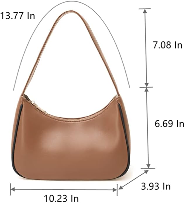 Shoulder Bags for Women, Cute Hobo Tote Handbag Mini Clutch Purse with Zipper Closure