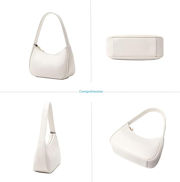 Shoulder Bags for Women, Cute Hobo Tote Handbag Mini Clutch Purse with Zipper Closure