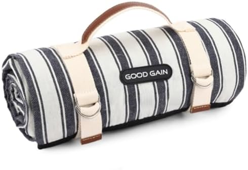 G GOOD GAIN Waterproof Picnic Blankets Outdoor Machine Washable, Berry Blue by GGOODGAIN