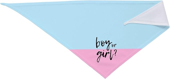 He Or She What Will It Be? Gender Reveal/Baby Announcement Dog Bandana,Pet Neckerchief for Pets Daily Wear Photo Prop Party Supplies (boy or Girl)
