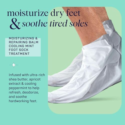 SpaLife Men's Cooling Mint Hand Moisturizing Gloves for Working Hands | Revitalizing & Hydrating Hand Mask for Softening Dry, Cracked Skin | One Size Fits Most | 6 Pairs - Image 3