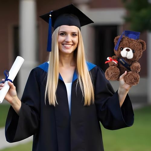 Bear with Graduation Cap Toys Class of 2026 Plush Stuffed Teddy Bear Animal Dog Cap and Gown with Greeting Card and Bag for Graduation Day Gift(Royal Blue B) - Image 6