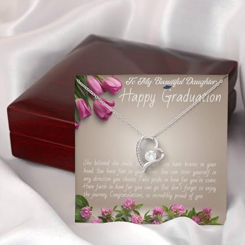 VIRAGIL 2023 Graduation Gifts for Her, Class of 2024 Love Knot Sterling Silver Pendant Necklace Senior College Graduation Jewelry Gifts for Girl Daughter - Image 3