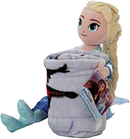 Northwest Frozen 2 Friends in Leaves Character Hugger Pillow & Silk Touch Throw Blanket Set, 40" x 50" - Image 2