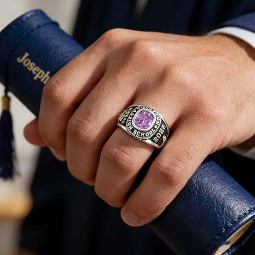 925 Sterling Silver 2026 Class Rings for women Men, Custom College High School Graduation Rings for Men 2026, Graduation Gifts for Her Him - Image 6