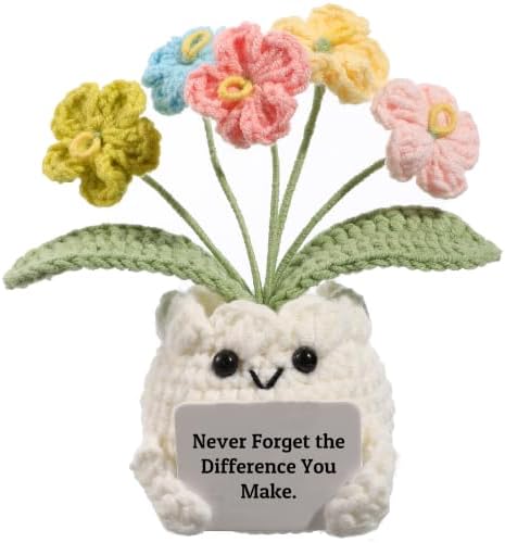 Forget-Me-Not Crochet Flower Potted Plant Gift by YOOJEE