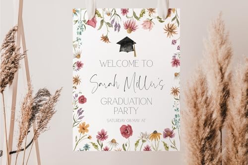 Personalized Modern Graduation Party Welcome Sign with Photo, Grad Sign, Graduation Decorations Party, Class of 2026 Welcome Poster, Senior Party Sign, Graduation Celebration Sign#13 - Image 2
