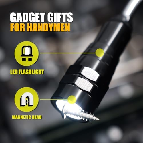 Magnetic Pickup Tool Telescoping Magnet Flashlight, Gifts for Men, Black - Image 6