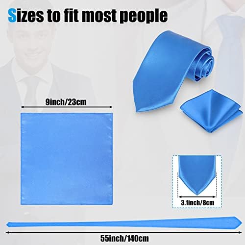 Zhanmai 48 Pcs Mens Ties and Pocket Square Set Satin - Image 2