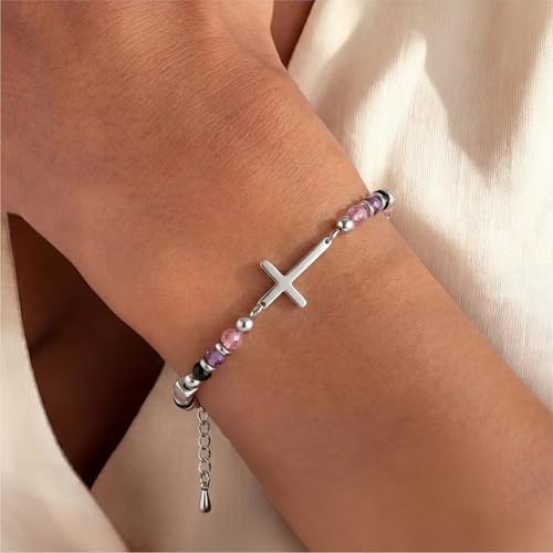 Adjustable Religious Gifts Cross Bracelet for Women Girl - Image 3