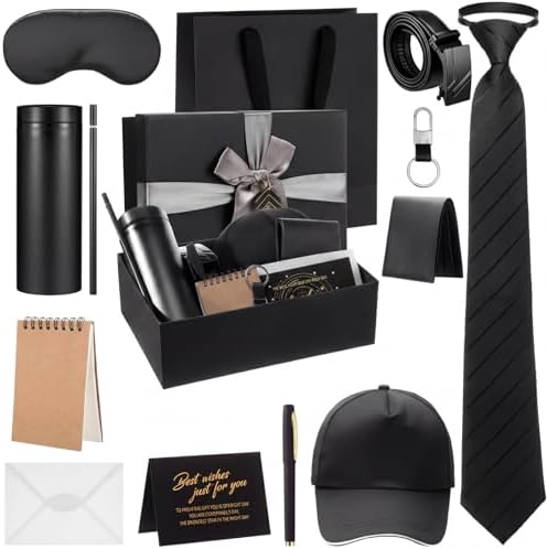AmazingSpark 12 Pcs Men Gift Basket Tumbler Wallet Hat,Retro Gift Box by Unknown