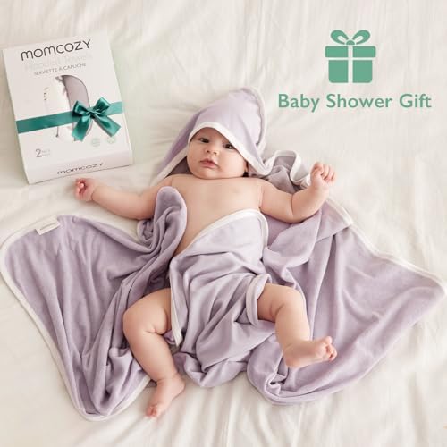 Momcozy Baby Towels, Soft Absorbent Bath Towel for Newborn&Toddler, Leaves - Image 4