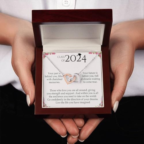 VIRAGIL 2023 Graduation Gifts for Her, Class of 2024 Love Knot Sterling Silver Pendant Necklace Senior College Graduation Jewelry Gifts for Girl Daughter - Image 4