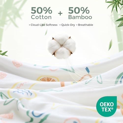 Momcozy Baby Towels, Soft Absorbent Bath Towel for Newborn&Toddler,Green - Image 3