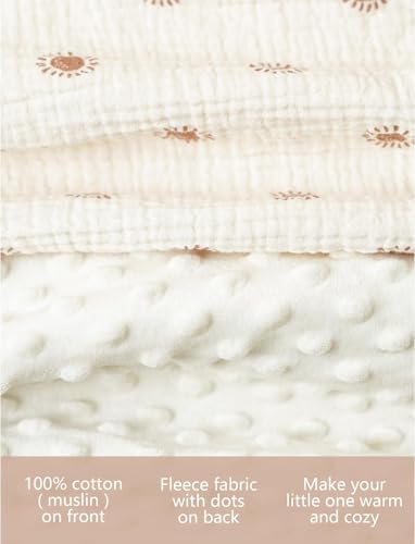 Konssy Soft Muslin Baby Blanket for Unisex Boys & Girls, 30 x 40 Inch - Image 4