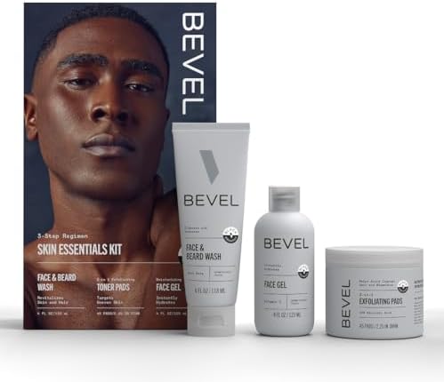 Bevel Skin Care Set, Includes Face Wash with Aloe Vera, Glycolic Acid by Bevel