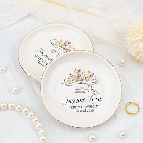 Personalized Graduation Gift Jewelry Dish - Customized High School Graduate Gift - Graduation Gift for Her - High School Graduate Gifts for Best Friend Daughter - Image 4