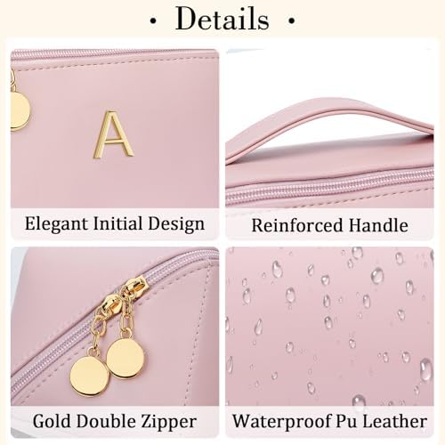 Initial Makeup Bag Personalized Gift for Women Teen Girls - Image 4
