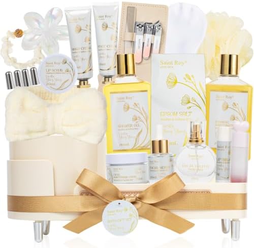 23Pcs Bath and Body Vanilla YLANG YLANG Gifts for Women, Spa Gift Basket by SaintRoy