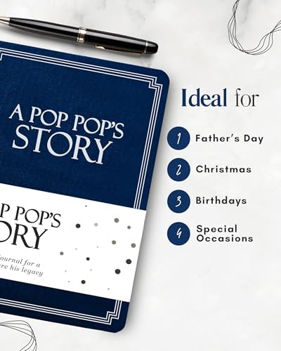 Pop Pop's Life Story Journal (Hardcover): A Meaningful Keepsake for Pop Pop to Share His Journey and Memories, Book with 250+ Prompt Questions, Sentimental Gifts for Father's Day, Birthday & Christmas - Image 5