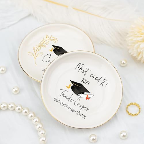IZI POD Personalized Graduation Gifts for Her, Graduation Jewelry Dish, A Sweet Ending to a New Beginning, Gradua Senior Class of 2026, Gifts for Her, Women, Best Friends /6 - Image 3