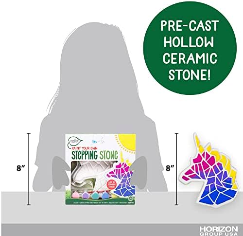 Creative Roots Mosaic Unicorn Stepping Stone, Includes 7-Inch Ceramic Stone & 6 Vibrant Paints, DIY Garden Stepping Stone Kit for Kids Ages 6+ - Image 6