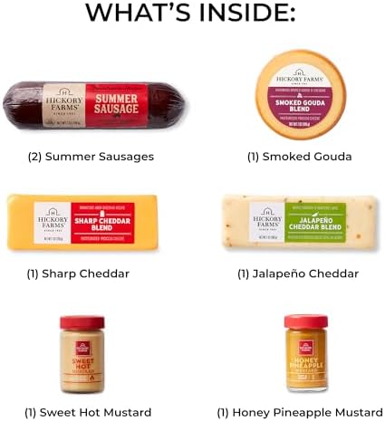 Hickory Farms Farmhouse Meat and Cheese Food Gift Basket (Medium) - Box Set | Charcuterie Board Food | Summer Sausage | Father's Day | Mother's Day | Easter | Christmas | Holiday | Housewarming | Gourmet | Sympathy | Care Package - Image 4