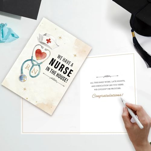 Nurse Graduation Card for Daughter Granddaughter, Nursing Graduation Gift for Women, RN Congratulations Card, New Nurse Gift - Image 4