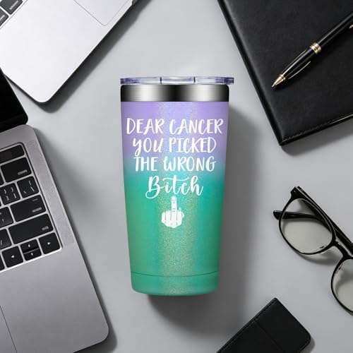 BIRGILT Breast Cancer Gifts for Women - After Breast Surgery Gifts for Women - Get Well Gift for Survivor Patients Female - 20oz Insulated Tumbler Cup - Image 4