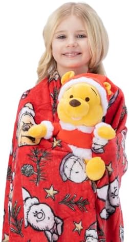 Northwest Character Hugger Pillow & Silk Touch Throw Blanket Set, 40" x 50", Winnie The Pooh Festive Friends - Image 5