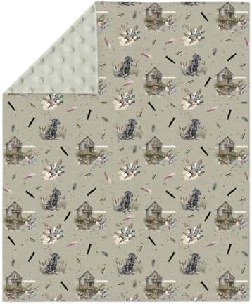 Vintage Duck Hunting Hunter Baby Blankets for Girl Boy Retro Mallard Ducks Dogs Soft Mink Dotted Backing Double Layer Swaddle Receiving Blanket Wild Bird Bed Throws for Newborn Toddler Nursery 30x40 - Image 2