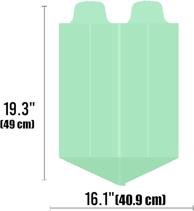 BEIDOU-PAC 1-2 Gallon Flap Tie Compostable Trash Bags, 300 Count Small Compost Bags, Biodegradable Kitchen Garbage Bags, Food Scrap Waste Bags for Countertop Bin, ASTM D6400, US BPI Certified