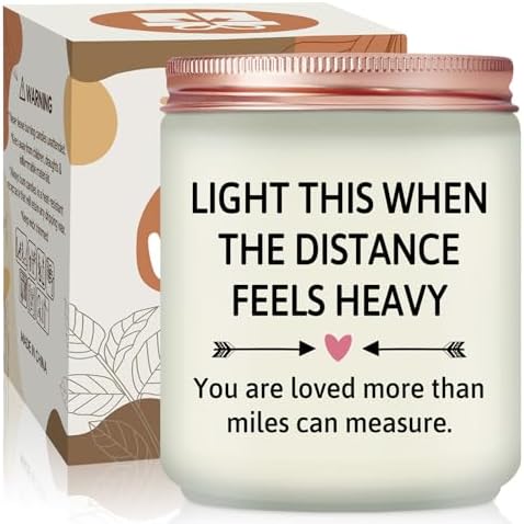 Long Distance Relationship Gifts for Him, Her, Valentines Day Candle by Volufia