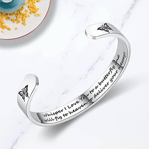 TONY & SANDY Inspirational Bracelets for Women Teen Girls Personalized Gifts for Daughter Granddaughter Mom Sister Friends Stainless Steel Engraved Cuff Birthday Easter Christmas - Image 3