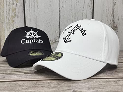 Embroidered Captain & First Mate Baseball Caps Set for Men Women - Image 2