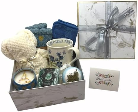 Spa Gift Baskets for Women,Luxury Self Care Gifts for Mom,Get Well Soon Gifts for Friend,Thank You Relaxing Box Gifts for Women 20th,30th,40th,50th,60th 70th 75th Birthday,Anniversary by BEECOGIF2U