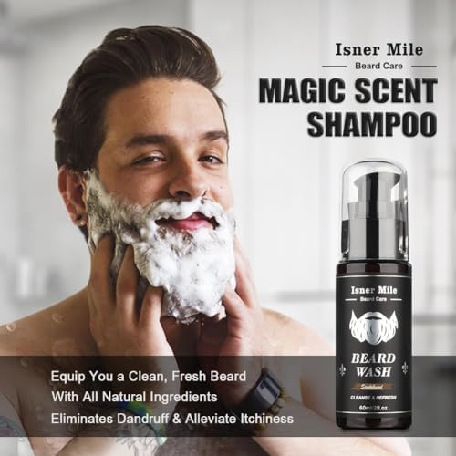 Beard Kit Birthday Gifts for Men Grooming & Care w/ Wash, Brush, Balm, Comb - Image 4