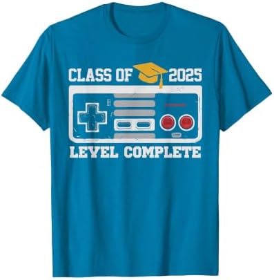 Class of 2025 Level Complete Video Gamer Senior Graduation T-Shirt by Unknown