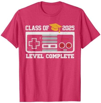 Class of 2025 Level Complete Video Gamer Senior Graduation T-Shirt by Unknown