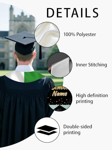 Personalized Graduation Stole Sash Custom Class of 2026 Congratulation Graduation Gifts with Photo - Image 4