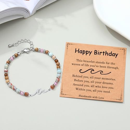 AryaHozel Wave Bracelets for Women, Birthday Gifts for Women, Jewelry Gift for Her Best Friend Sister Mom Daughter - Christmas Valentines Day Easter Graduation Birthday Gifts Ideas - Image 5