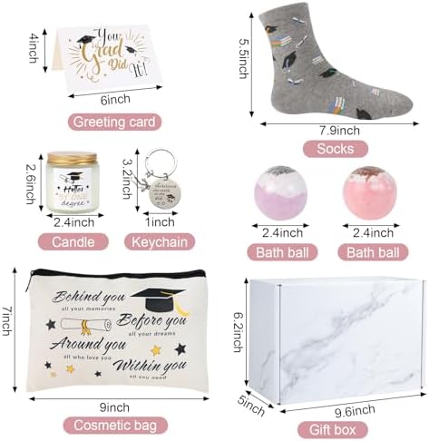 Kolewo4ever 10 Pieces Graduation Gifts Set for Her,Class of 2025 Graduation Gifts for Her Girls Daughter Senior 2025 High School College PhD Masters Degree Graduate Gift for Women - Image 3