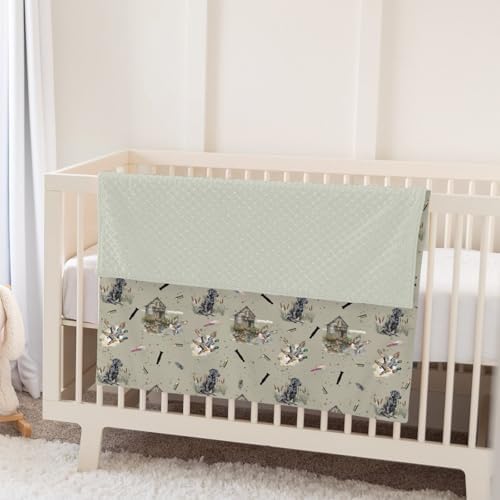 Vintage Duck Hunting Hunter Baby Blanket for Girl Boy Retro Mallard Ducks Dogs Farmhouse Soft Mink with Dotted Backing Double Layer Swaddle Blanket Wild Bird Bed Throw for Newborn Toddler Crib 30x40 - Image 5