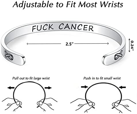 TONY & SANDY Inspirational Bracelets for Women Teen Girls Personalized Gifts for Daughter Granddaughter Mom Sister Friends Stainless Steel Engraved Cuff Birthday Easter Christmas - Image 4