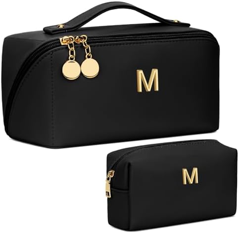 Initial Makeup Bag Personalized Gift for Women Teen Girls by Unknown