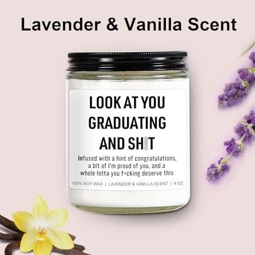 Younift Funny Grad Candle, 2026 Graduation Gifts for Her, Him - College, High School, Masters Degree, Phd, Law School, Nursing & Nurse Graduation Gifts for Women, Men - 9 oz - Image 3