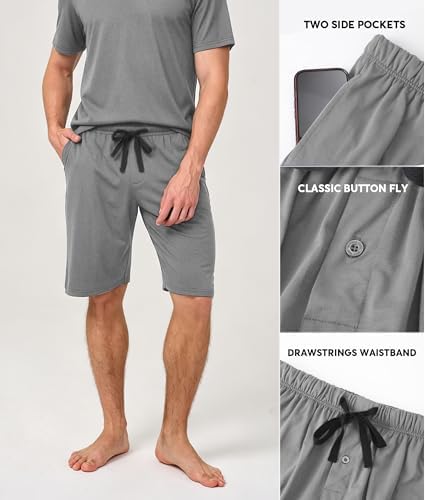BAMBOO COOL Mens Pajama Set Lightweight Sleepwear Pjs - Image 5