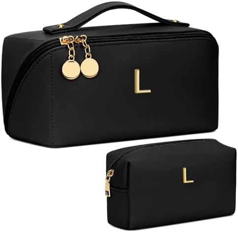 Initial Makeup Bag Personalized Gift for Women Teen Girls by Unknown