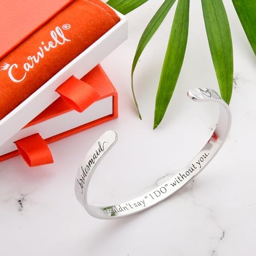 Carviell Bracelets for Women – 100+ Meaningful Engraved Messages – Solid 316L Surgical Stainless Steel Cuff Bracelet – Gift Ready - Image 4