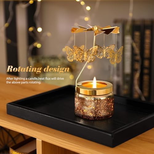 Curimama Rotating Butterfly Scented Candle Gift for Women Mom - Image 3